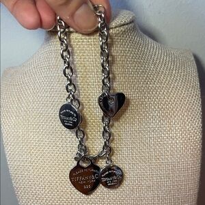 Silvertone Charm Bracelet 8-9 inches adjustable!